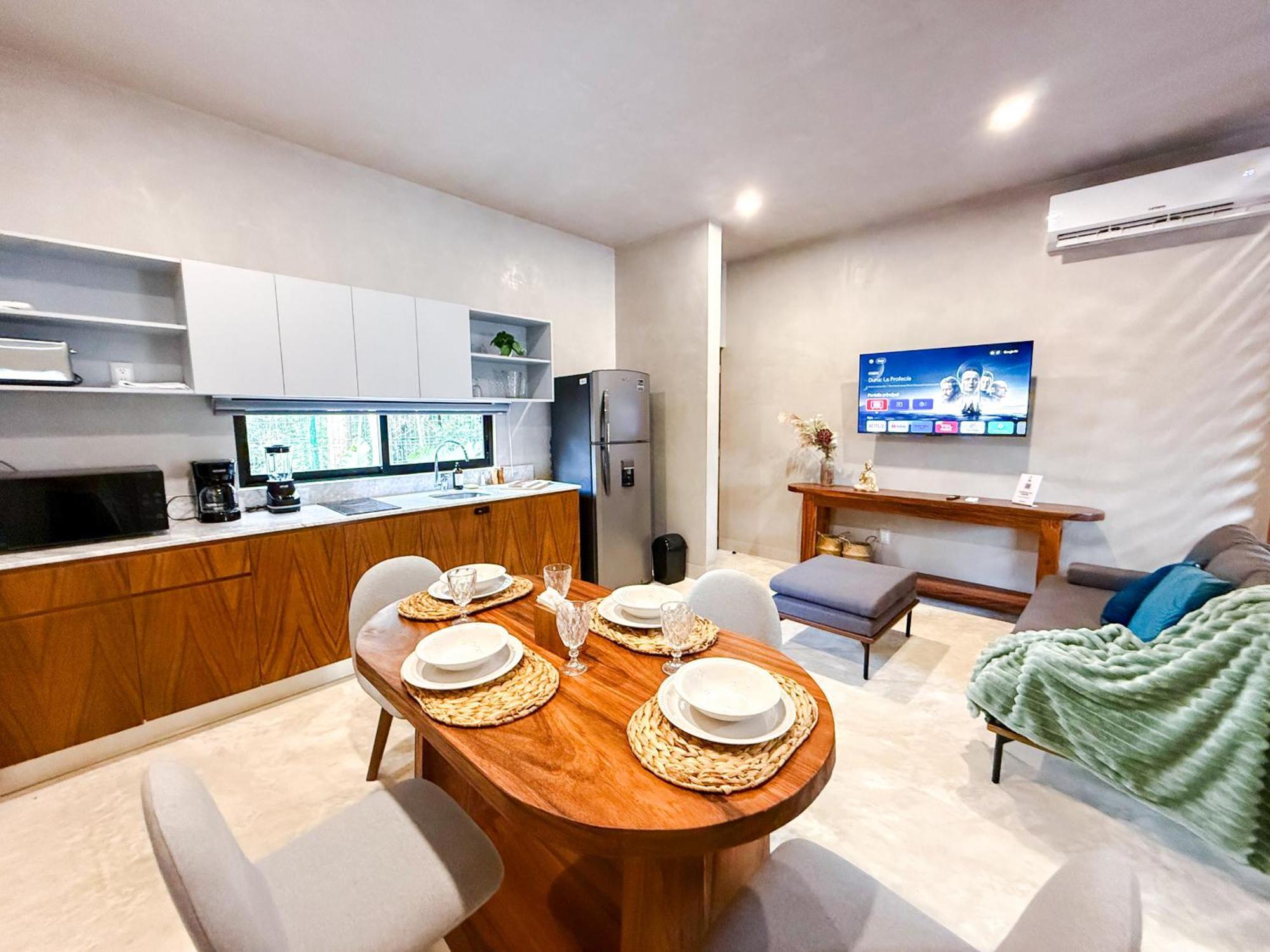 New Swim-up King Bed Wifi Apartamento Tulum